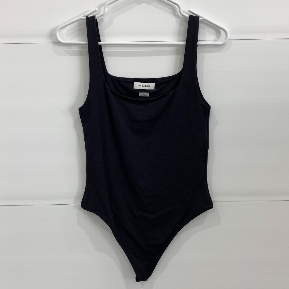 Babaton Aritzia Square Neck Thong Bodysuit - Black